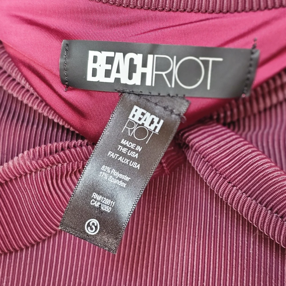 Beach Riot Dallas Ribbed Bikini Set Purple Plum - Picture 5 of 7